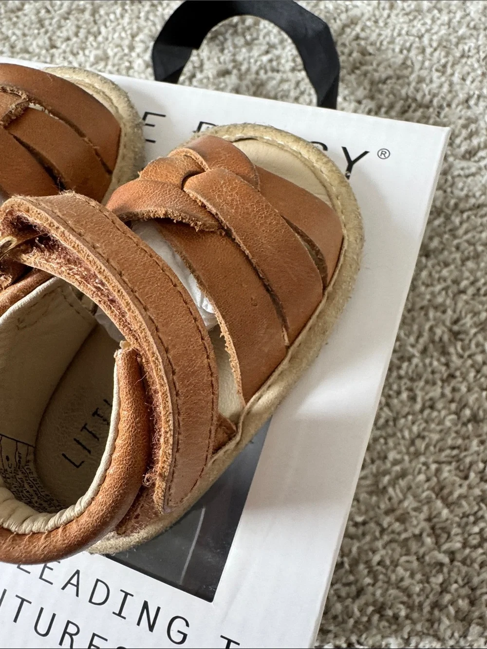 Little Bipsy Tan Leather Baby Moccasins